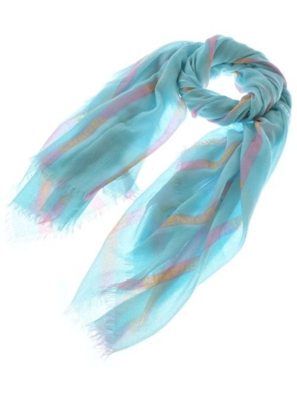 Chanel Shawl Scarf Blue